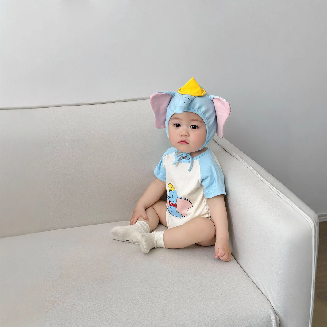 3D Elephant Print Baby Onesie  - đánh giá và giá Baby Clothing Elephant