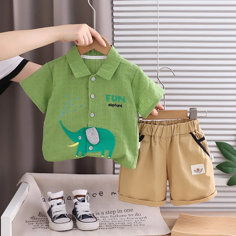 2026 Summer Baby Boys' 2Pcs Ou - đánh giá và giá Baby Clothing Elephant