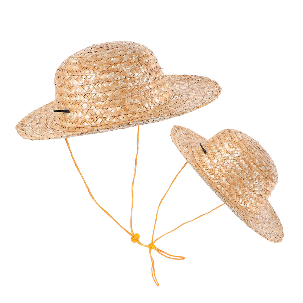 2Pcs Kids Straw Hat Natural Co - đánh giá và giá Sun Hat Wide Brim